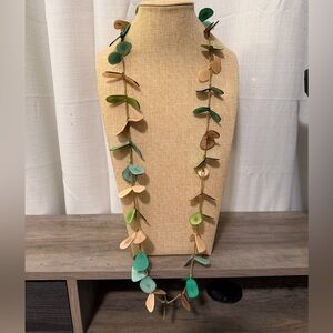 Tagua Slice Necklace #A82  Tagua nut BOHO